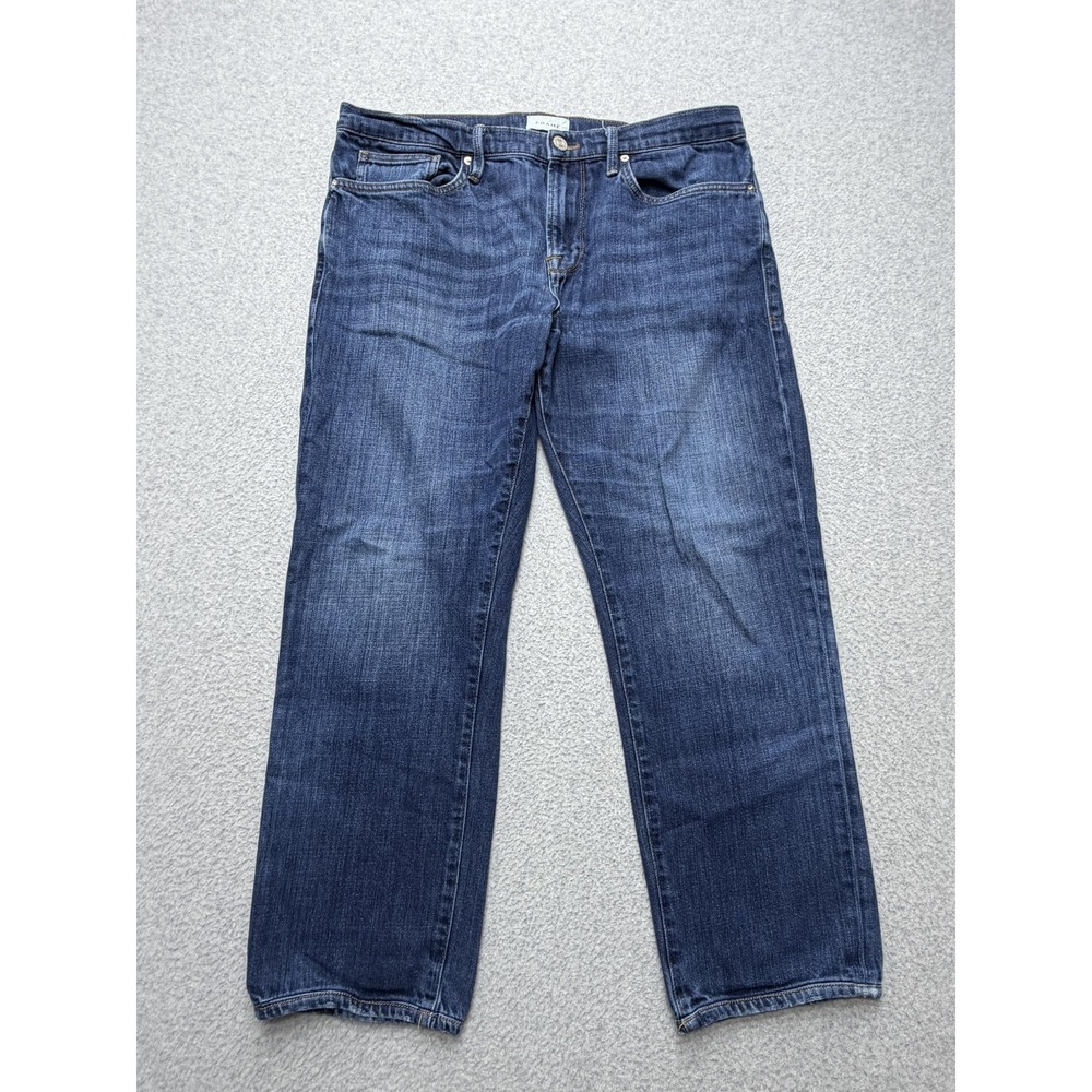Frame L'Homme Slim Jeans Mens 36 Medium Blue Stretch Straight Leg Denim Pants